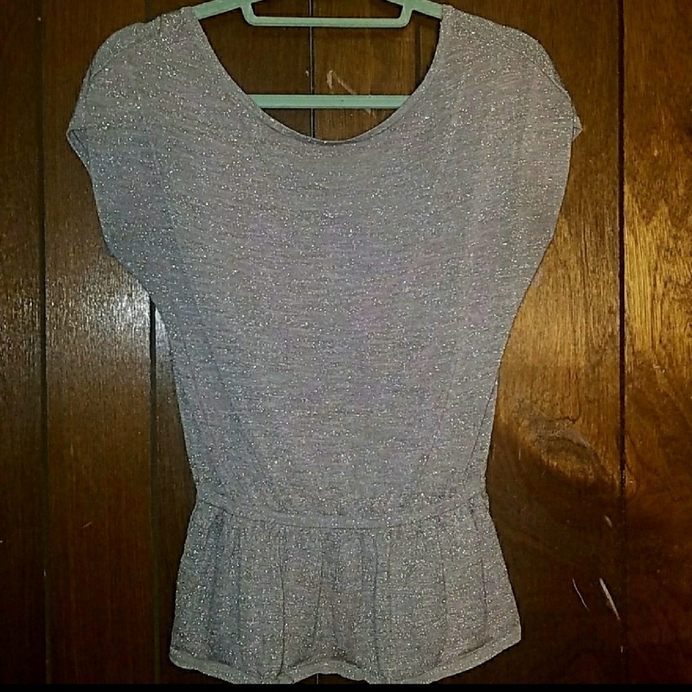 Cream sparkly top